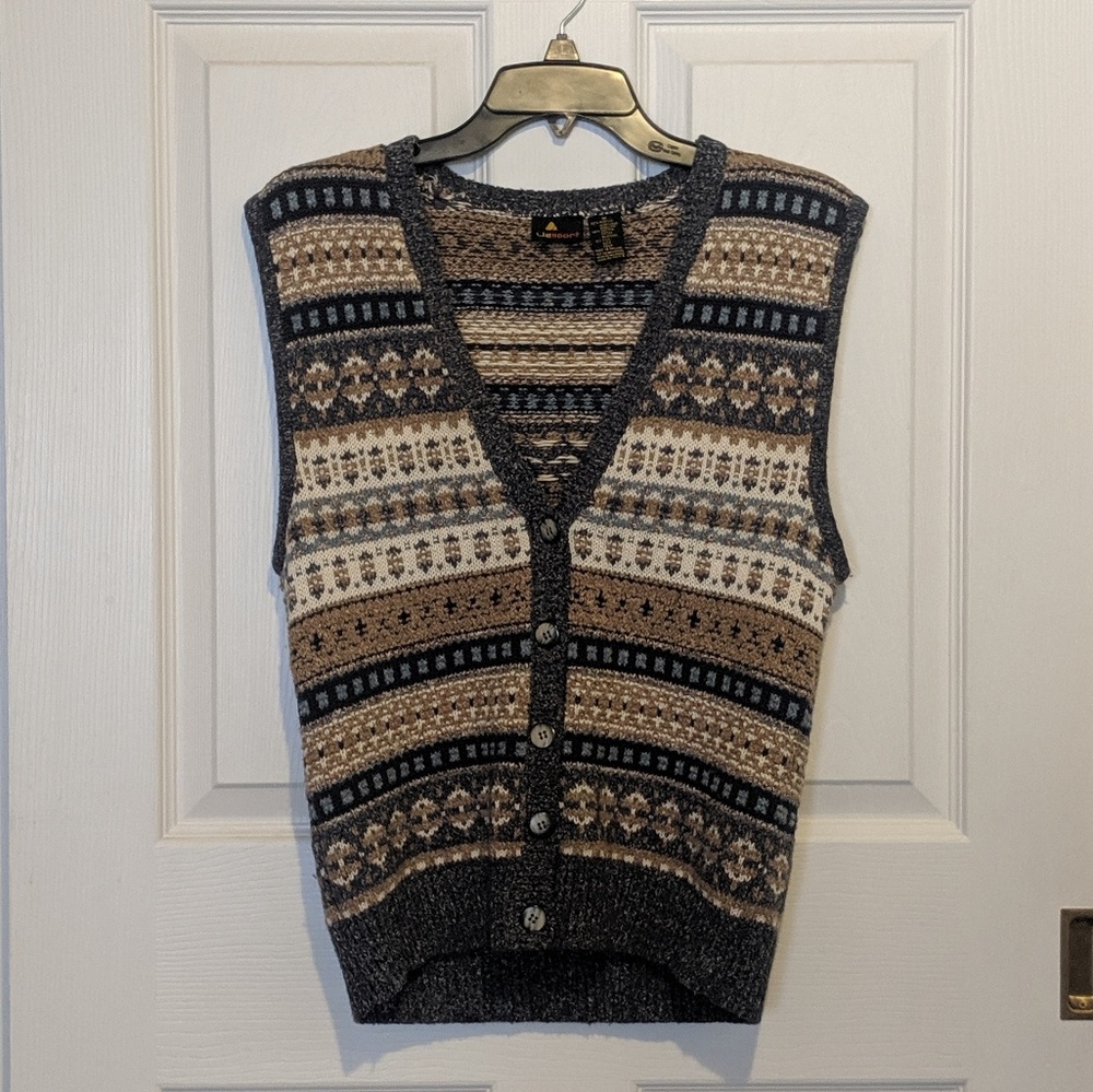 🐏 Vintage Liz Sport Warm BoHo Sweater Vest 🐏